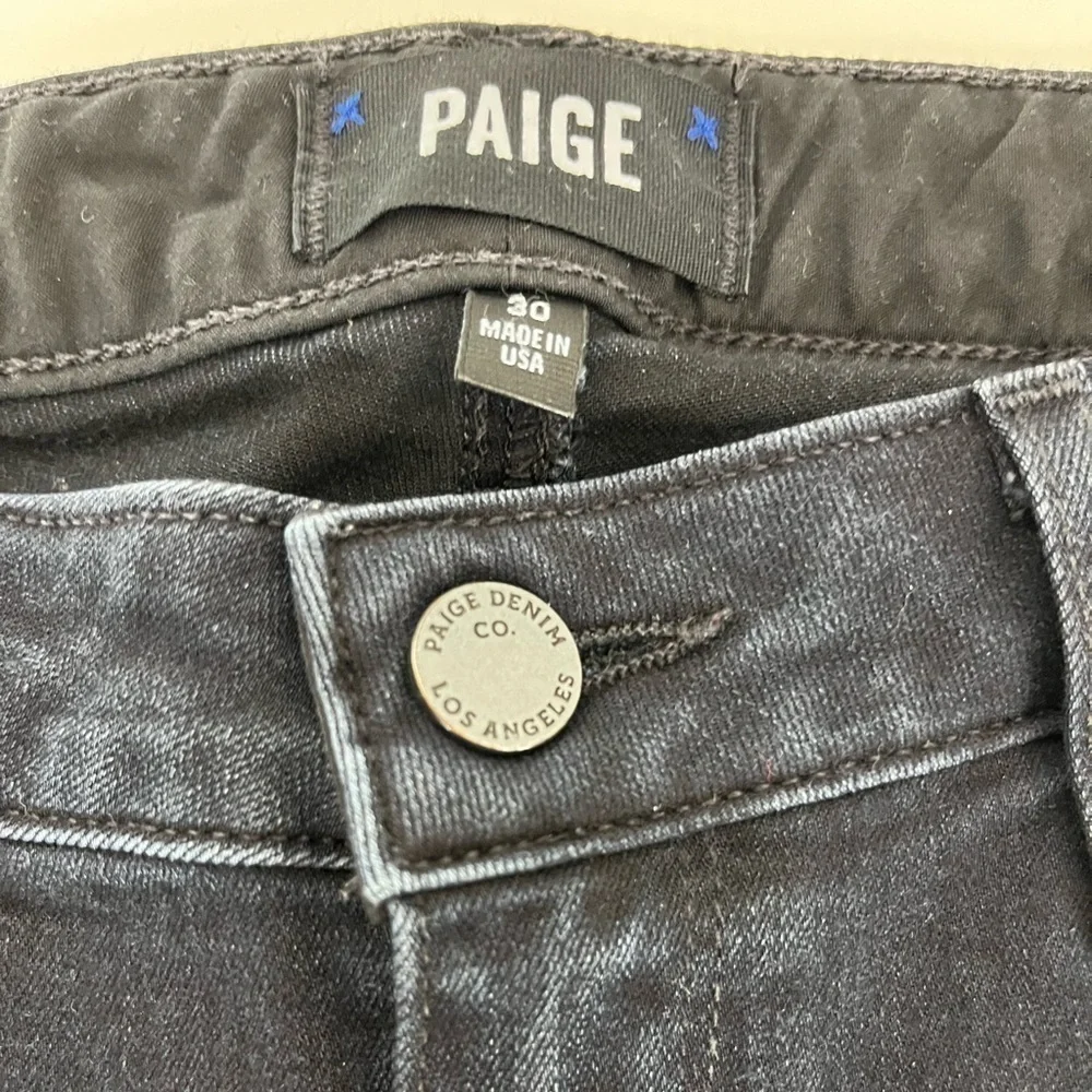 PAIGE Denim Jill Zip Style Skinny Jeans Womens Size 30 Dark Wash USA Made - Picture 16 of 16